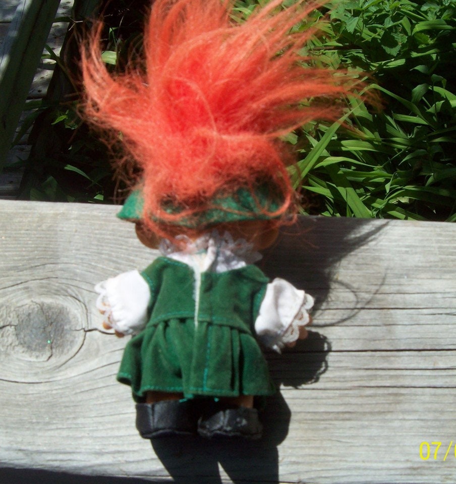 Vintage Germany German Girl Troll Orange Hair Russ Berrie