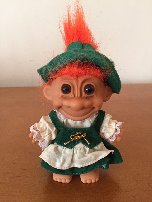 Vintage Germany German Girl Troll Orange Hair Russ Berrie