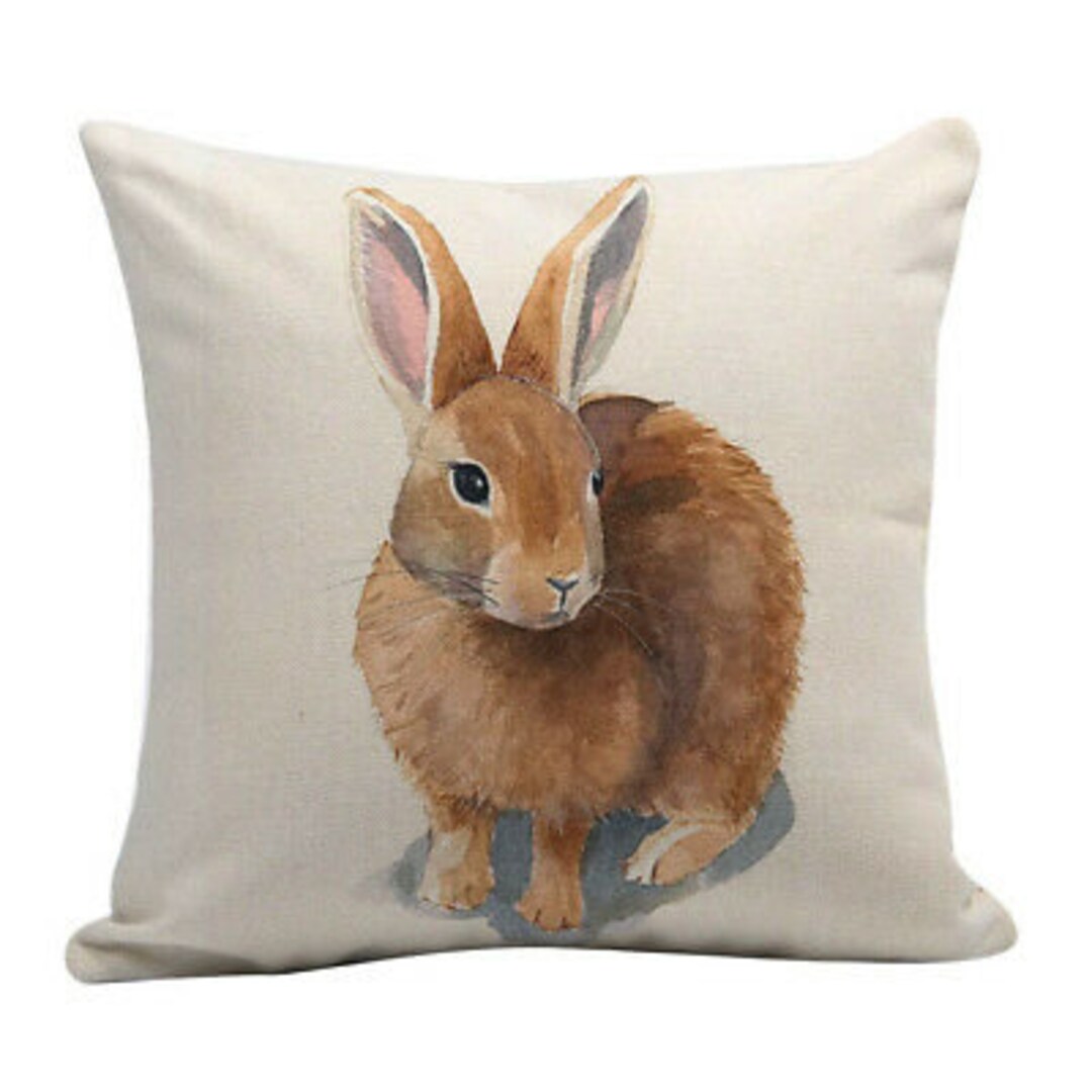 RABBIT Pillow Cover Free Shipping Etsy