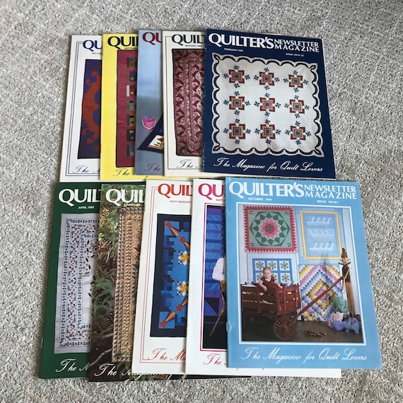 1981-82 Vintage Quilter's Newsletter Magazines, Vintage Quilting Patterns, Back Issues Quilting Magazine, Quilts