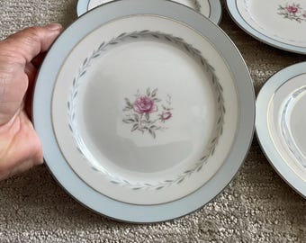 Regency Bone China Dessert Plates, Royal M Regency pattern, by FUJI made in Japan, Vintage China, Vintage Serving, Formal Dining