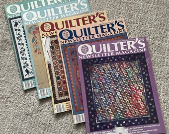 1990’s Quilters Newsletter Magazine 90’s Back Issues, Quilting Magazine, Vintage Quilt Patterns, 90s Quilting Patterns, Vintage Quilting