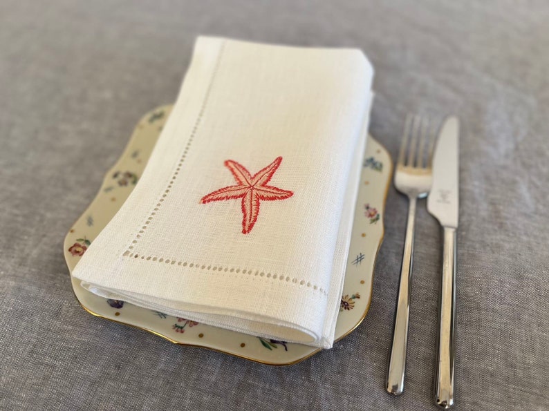 SanpoEmbroidery Linen Napkin - Thumbnail 5