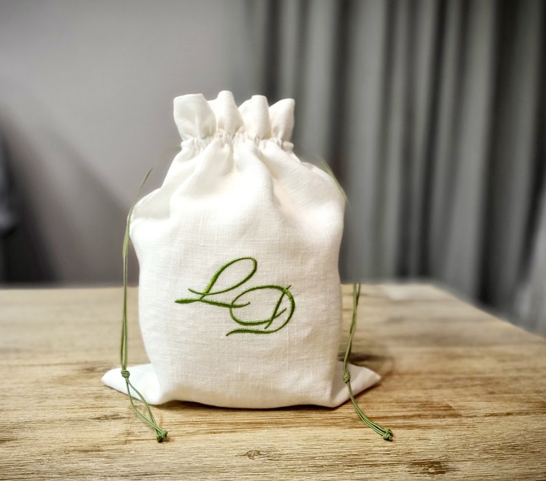 Embroidered Laundry Bag Personalized Drawstring Lingerie Bag Etsy