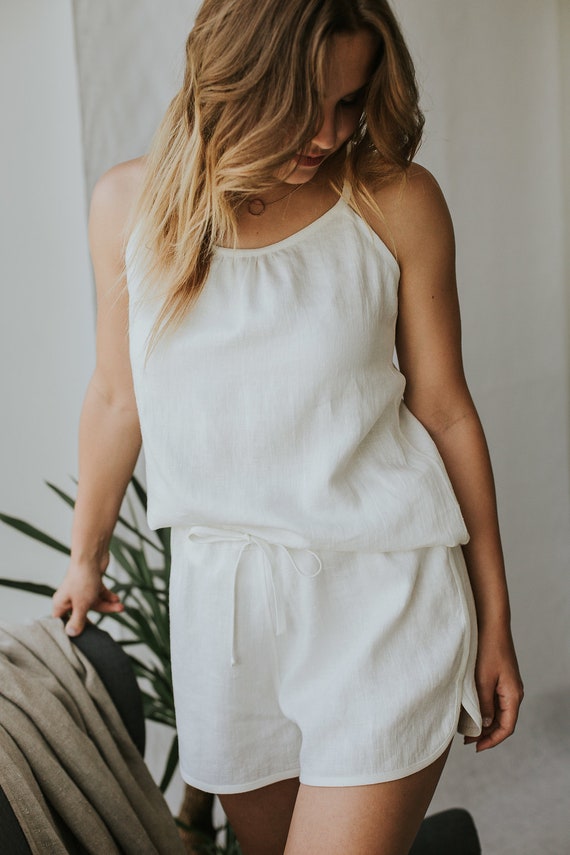 Linen Pyjama Washed Linen Payama Linen Nightwear Soft Linen Pyjama Etsy