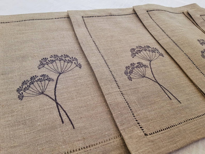 Embroidered Linen Placemats Set Of 4 main image 1