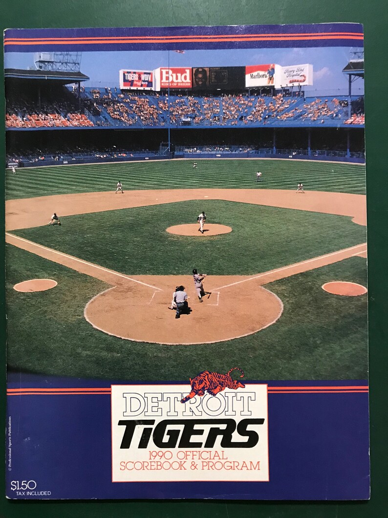 1990 Detroit Tigers Official Program - Etsy