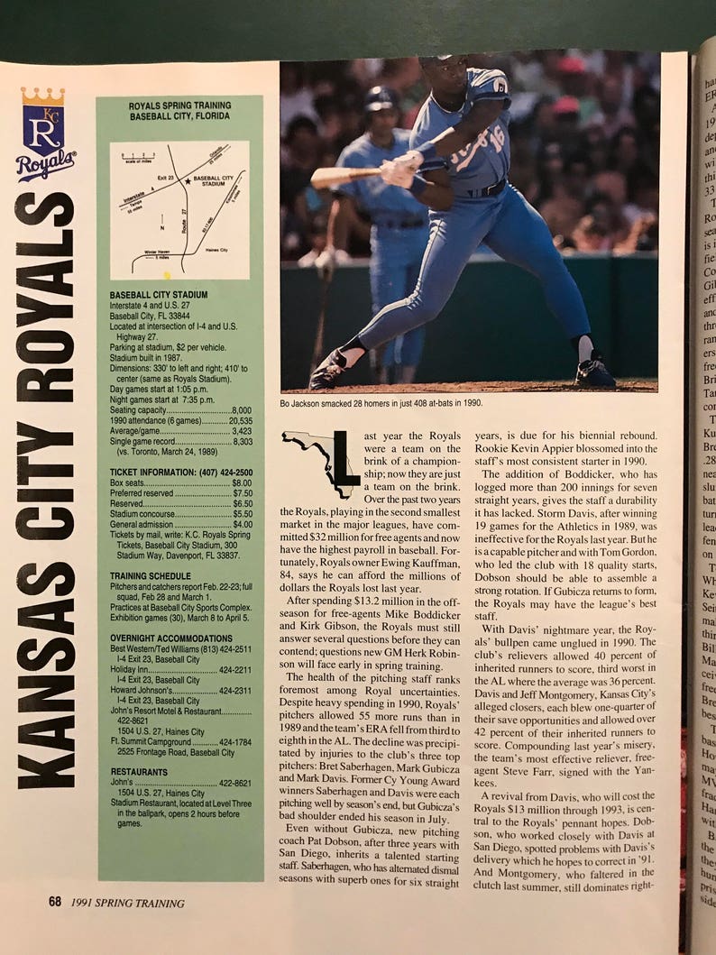 1991 Spring Training program