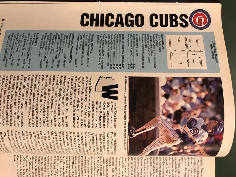 1991 Spring Training program