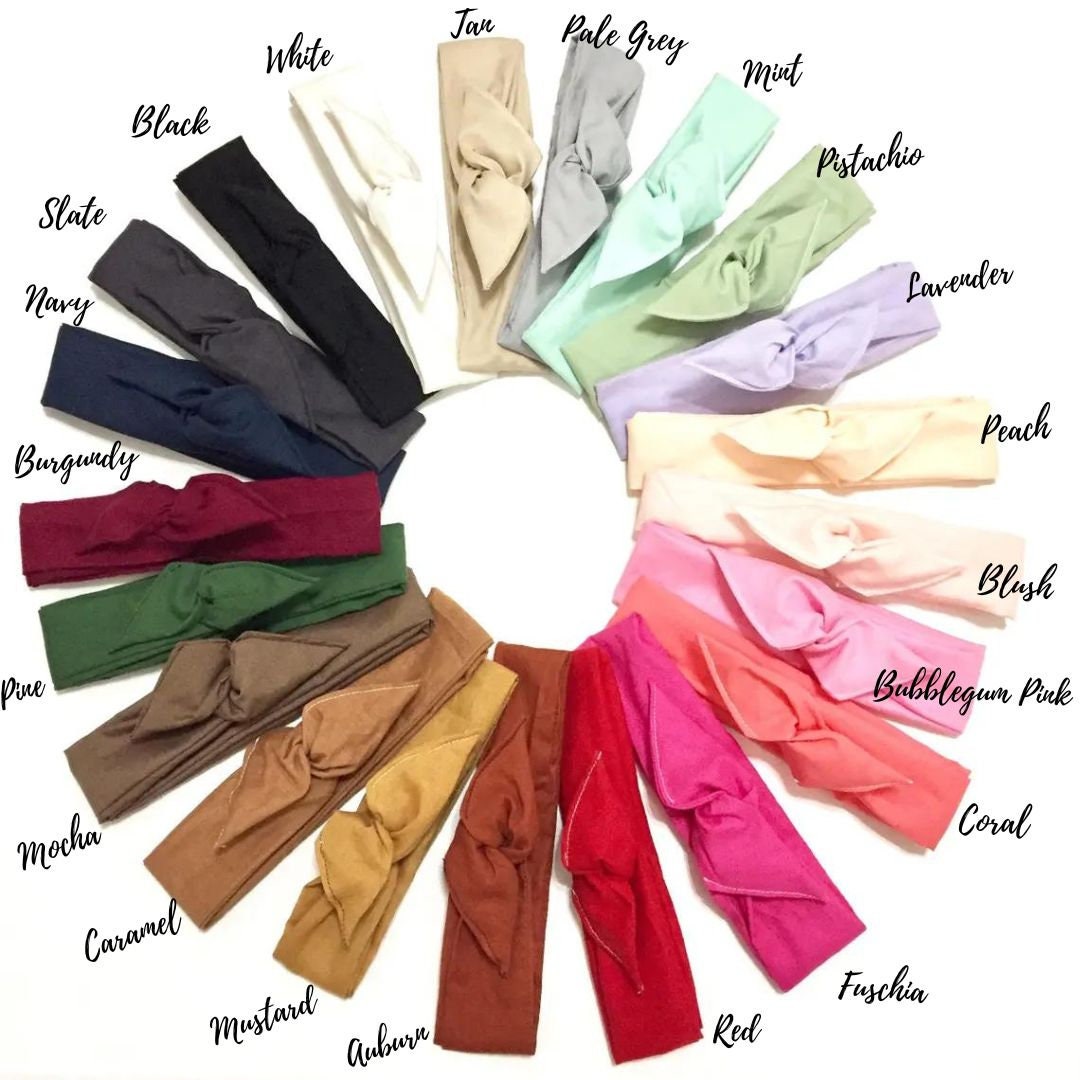 Solid Color Wire Headband, Tie up Headband, Dolly Bow, Retro Headband, Women's Headband