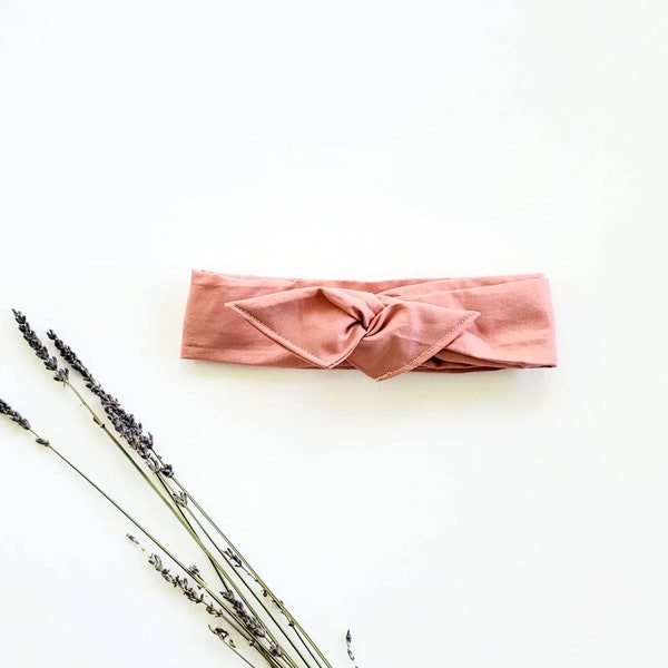 Dusty Rose Mauve Wire Headband, Boho Headband, Women's Headband, Headwrap, Baby Headband