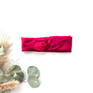 Red Satin Wire Headband, Bachelorette Party Headband, Valentine Headband, Women&#39;s Headband, Birthday Headband