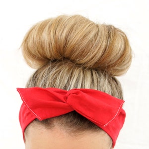 Red Women&#39;s Wire Headband, Baby Headband, Bow Headband, Toddler Headband