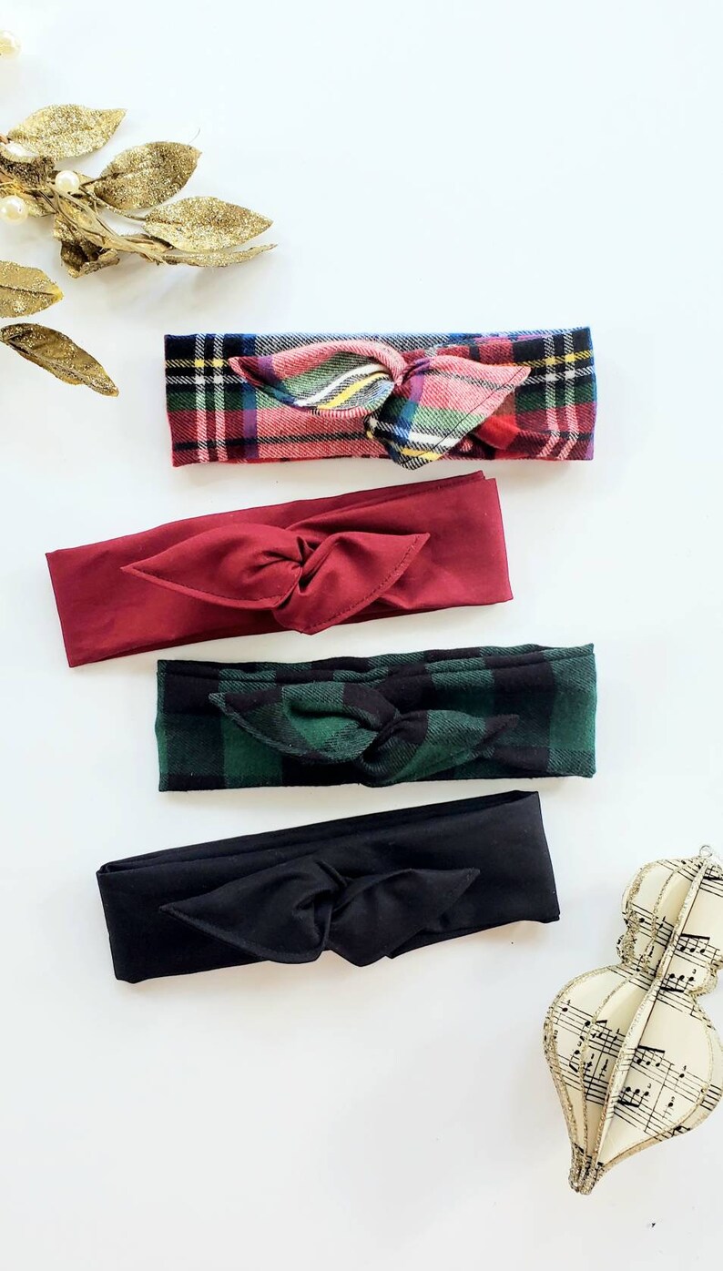 Plaid Holiday Headband Women's Headband Holiday Etsy