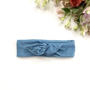 Diadema bohemia de alambre azul vaquero, diadema con lazo Dolly, diadema bohemia, diadema para mujer