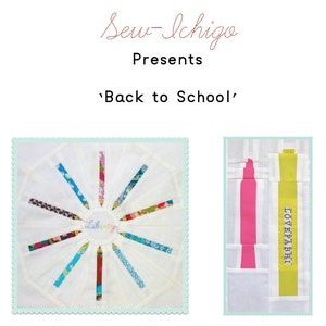 Back to School: Foundation Paper pieced Pen/pencil blocks  Instant Download PDF Quilt Block Set