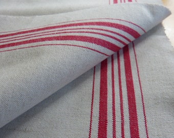 unused antique bright linen Roll deficiency cloth "for BUDGET DEFICIENCY bright red selvedge" beer garden tablecloth size: 26.77" x 2.73Yard