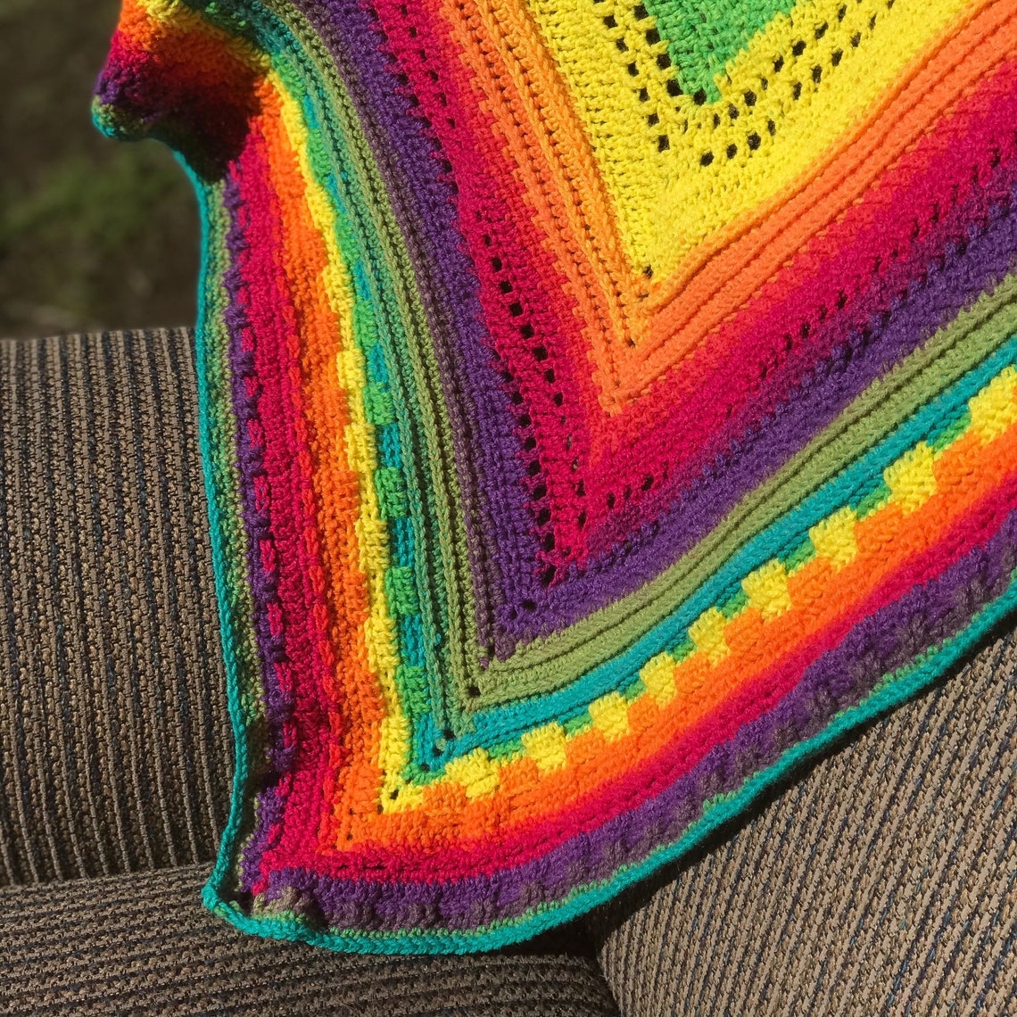 Adeline Crochet Rainbow Baby Blanket Etsy