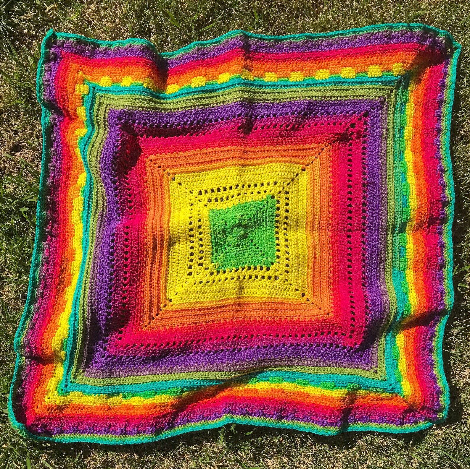 Adeline Crochet Rainbow Baby Blanket Etsy
