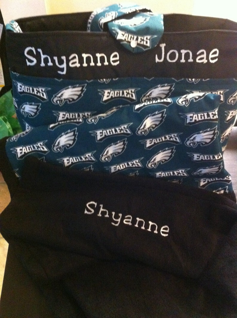 Philadelphia Eagles Diaper Bag and Blanket