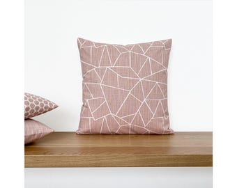 CUTGLASS cushion cover in antique rose: Blush patterned cushion, Cutglass, home decor, Scandinavian look, many sizes, patio cushion
