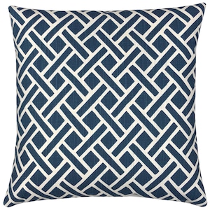 Funda de cojín azul y blanca EASTWO, azul, náutico, casa de playa, escandinavo, gráfico, estilo campestre, casa de playa, funda de cojín, cojín de sofá, cojín decorativo imagen 2