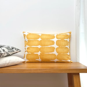 1 cushion cover DOT golden yellow yellow white batik print country house Scandinavian graphic terrace cushion cover cushion sofa cushion decorative cushion living room