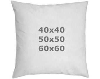 Relleno de cojín de plumas beige, cojín interior, certificado Oeko-Tex Standard 100, cojín de sofá, cojín decorativo, inserto de cojín, 40x40, 50x50, 60x60 cm