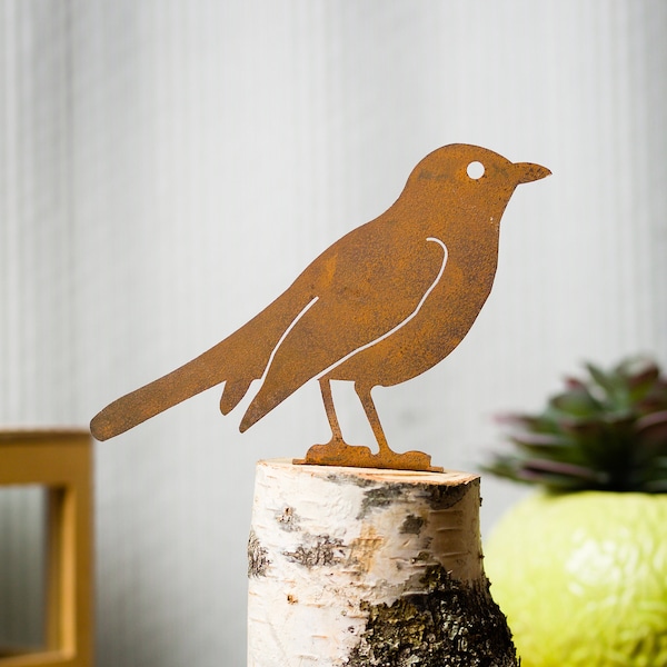 Robin | Wild Bird Art | Perched Bird | Metal Bird Art | Fence Decor | Bird Gifts for Mom | Bird Gifts for Men | Gardener Gifts | B718
