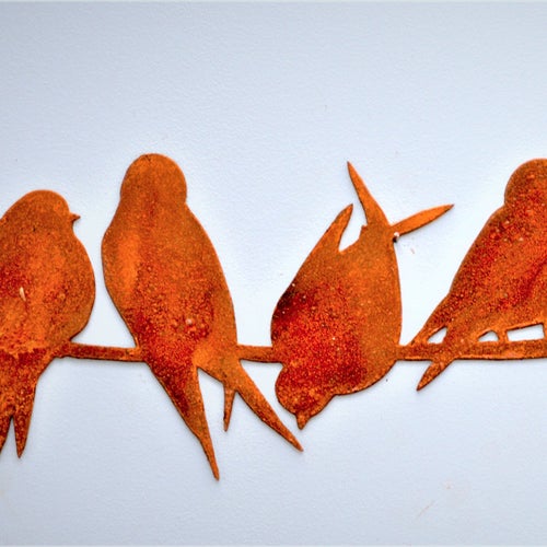 Birds on Wire Wall Art Metal Wall Art Wild Bird Art Bird Etsy