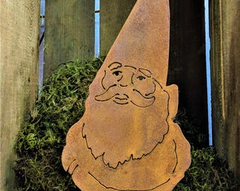 Garden Gnome | Fairy Garden | Metal Garden Art | Gnome Christmas | Outdoor Garden Art | Metal Home Decor | Gifts For Mom, Garden Gifts, F805