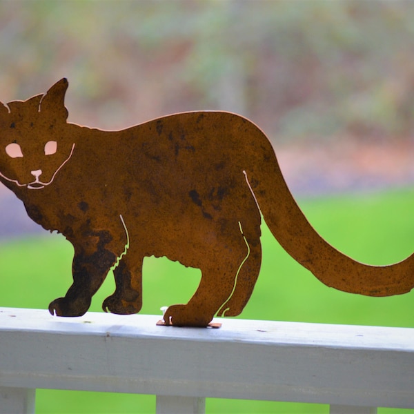 Walking Cat | Metal Cat Decor | Crazy Cat Lady | Metal Fence Ornament | Walking Cat | Cat Garden Ornament | Cat Lovers Gift | Cat Art A204