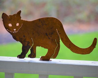 Walking Cat | Metal Cat Decor | Crazy Cat Lady | Metal Fence Ornament | Walking Cat | Cat Garden Ornament | Cat Lovers Gift | Cat Art A204