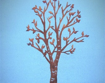 Birch Tree -small- | Birch Tree Art | Aspen Tree Art | Winter Tree Art | Woodland Wedding Decor | Rustic Centerpiece | Metal Cabin | PT155S