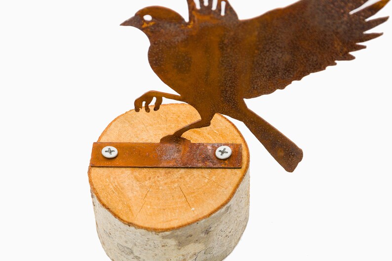 Metal Flying Bluebird Garden Art Flying Bird Silhouette Etsy