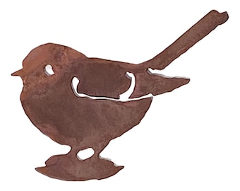 Baby Fat Chickadee Magnet |  | Rusted Metal Yard Art | Garden Gifts | Metal Garden Art | Garden Bed Decor | BirdArt | Garden Decor