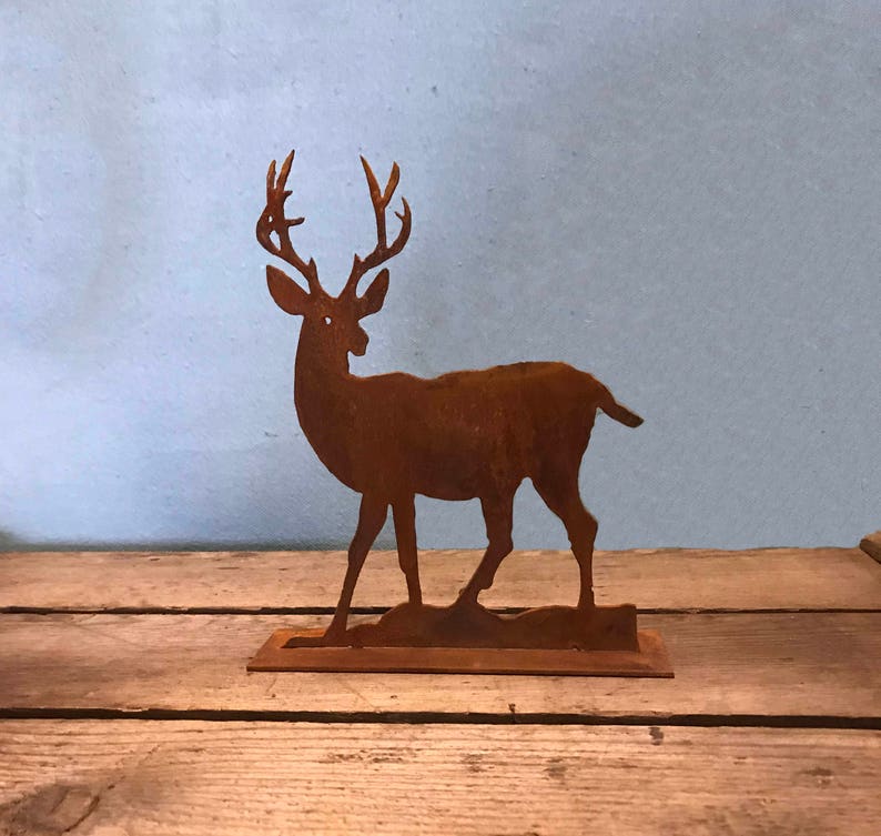 Deer Pop up Pedestal Metal Deer Decor Hunting Decor Etsy