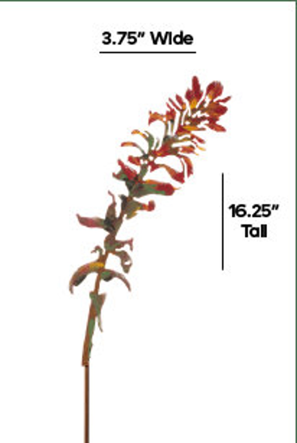 Handpainted Indian Paintbrush Flower Garden Stake Leans Etsy