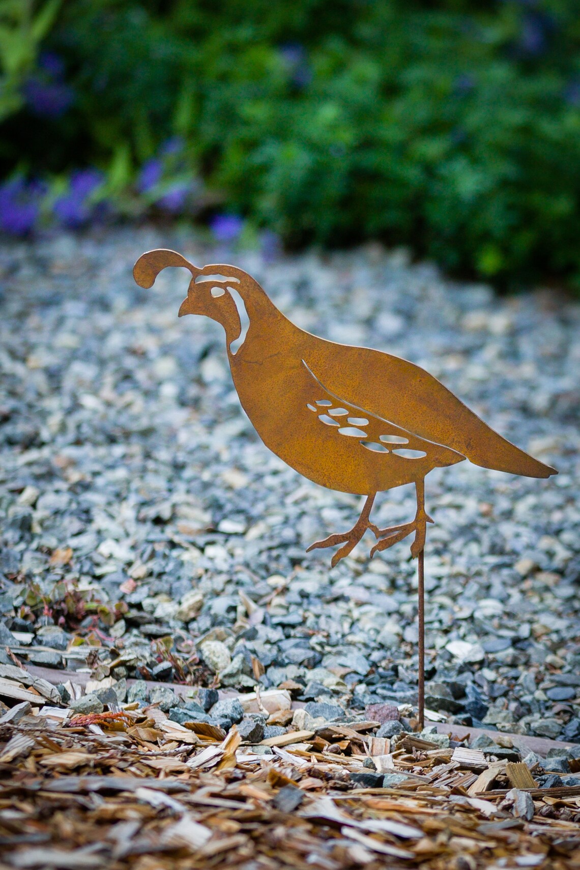 Metal Quail Garden Stake Quail Bird Silhouette Southwest Etsy