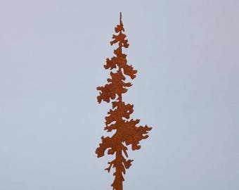 Pine Tree - SMALL | Pine Tree Art | Evergreen Tree Art | Rustic Home Decor | Metal Cabin Art | Metal Forest Art | Pacific Northwest | PT151S