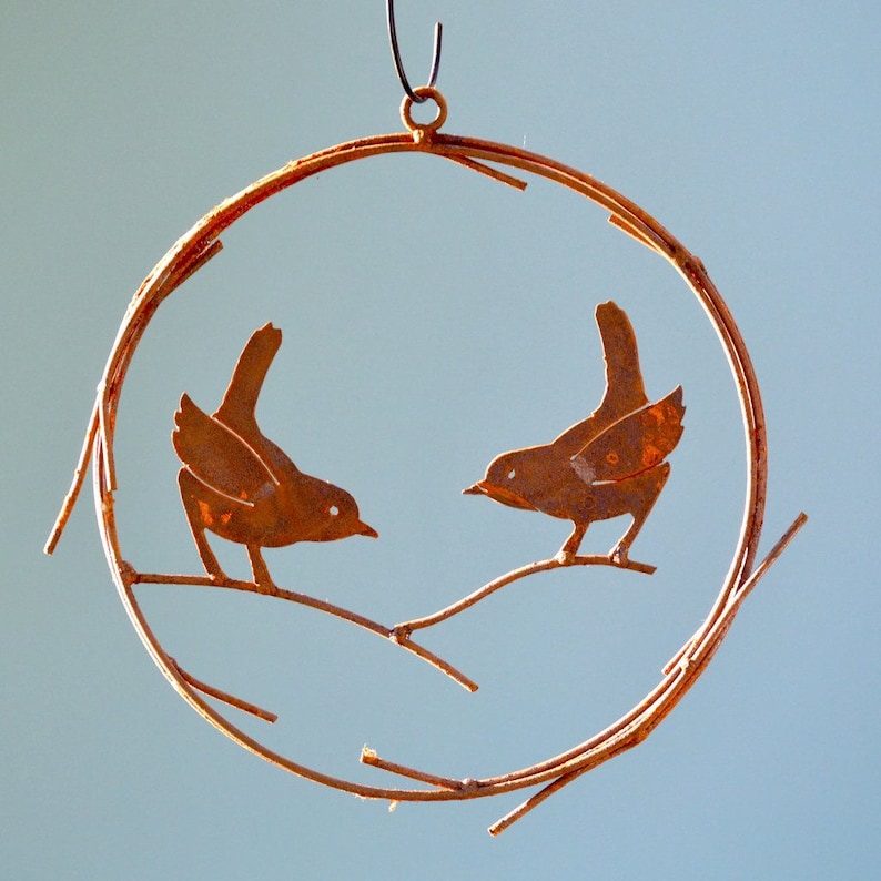 Bird Wreath Metal Bird Wall Art Metal Bird Art Metal - Etsy