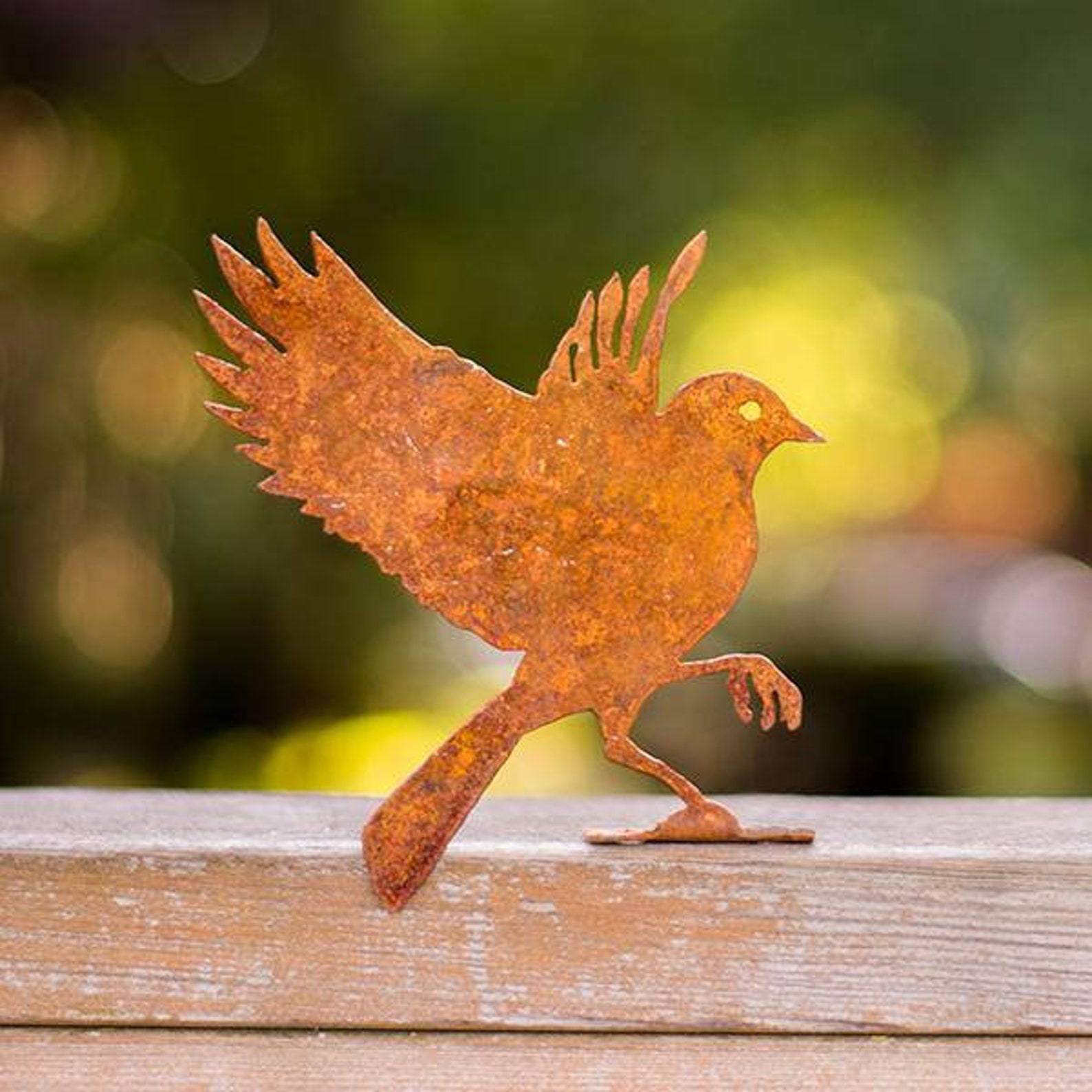 Metal Flying Bluebird Garden Art Flying Bird Silhouette Etsy