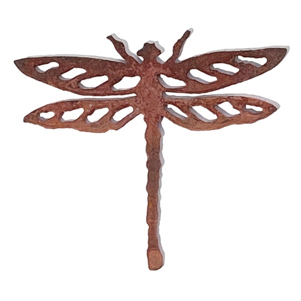 Dragonfly Magnet  Rusted Metal Yard Art | Garden Gifts | Metal Garden Art | Fridge Decor |