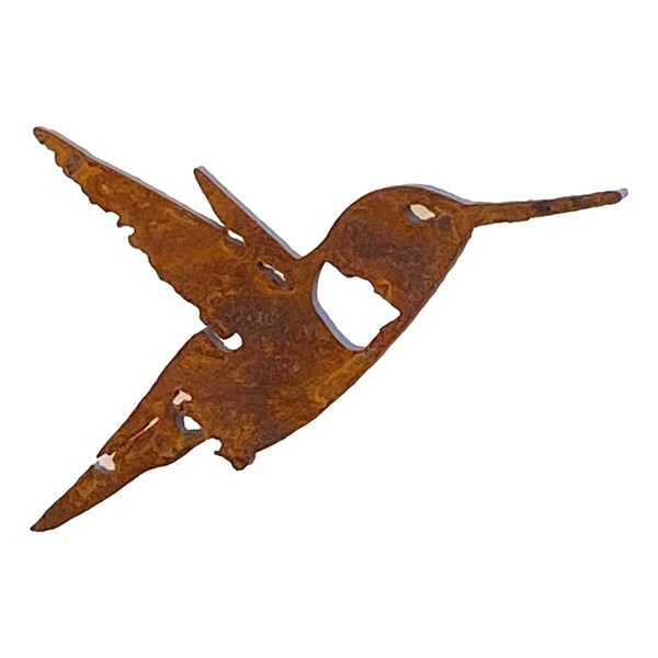 Hummingbird Magnet | Rusted Metal Yard Art | Garden Gifts | Metal Garden Art | Garden Bed Decor