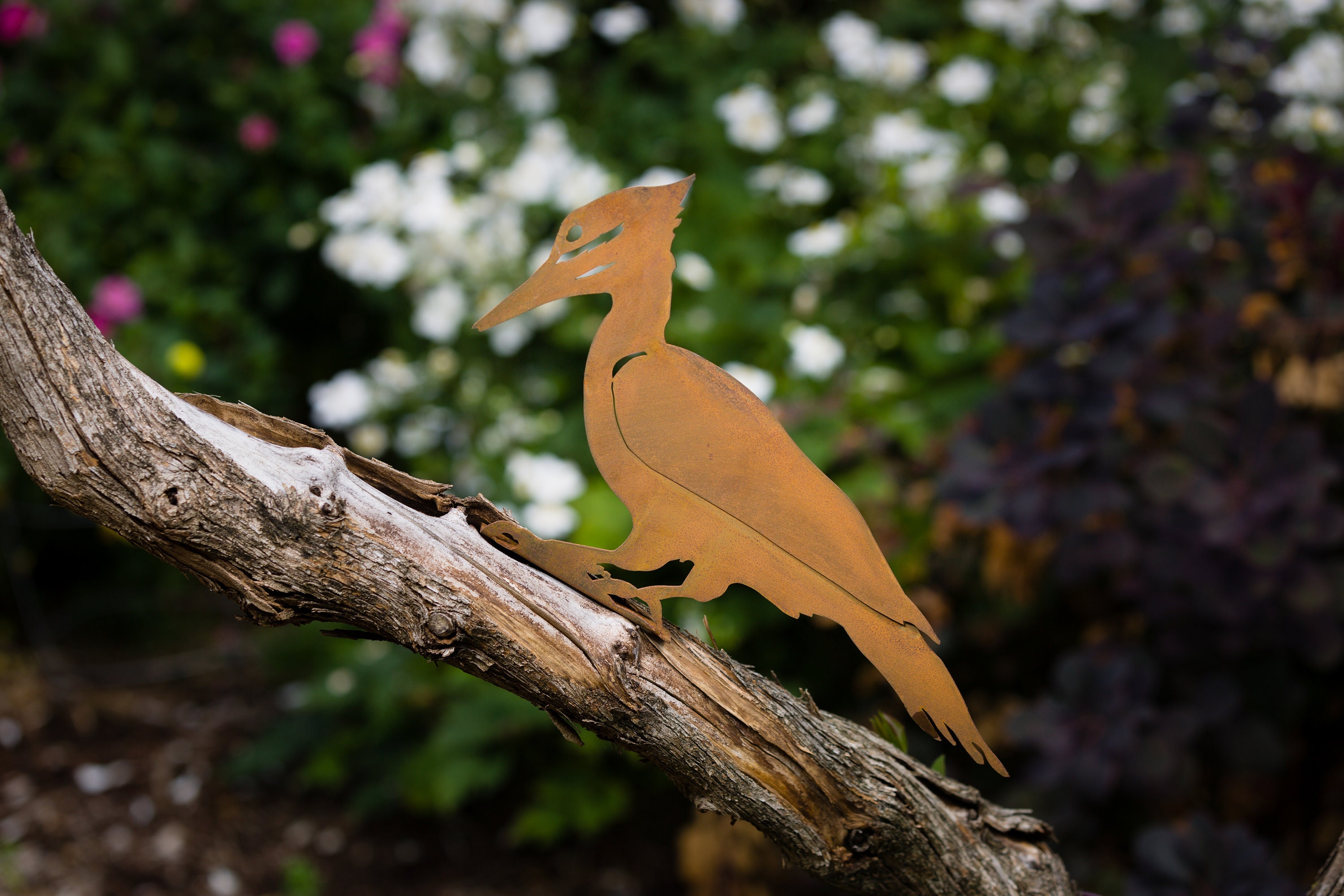 Metal Pileated Woodpecker Garden Art Woodpecker Silhouette Etsy