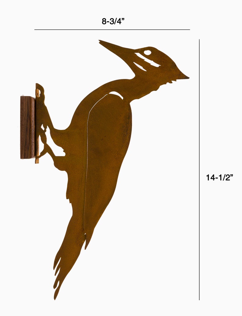 Metal Pileated Woodpecker Garden Art Woodpecker Silhouette - Etsy