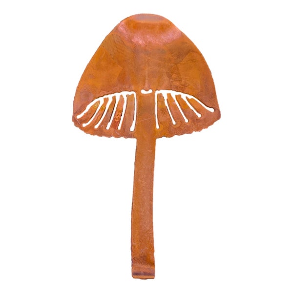 Small Magic Mushroom Tab | Rusted Metal Yard Art | Garden Gifts | Metal Garden Art | Garden Bed Decor | Garden Decor