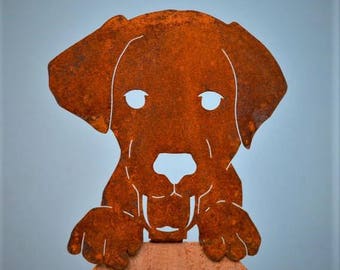 Dog Face | Metal Dog Art | Whimsical dog decor | Labrador Gifts | Labrador Retriever | Dog Lover Gift | Dog Yard Art | Metal Yard Art | A222