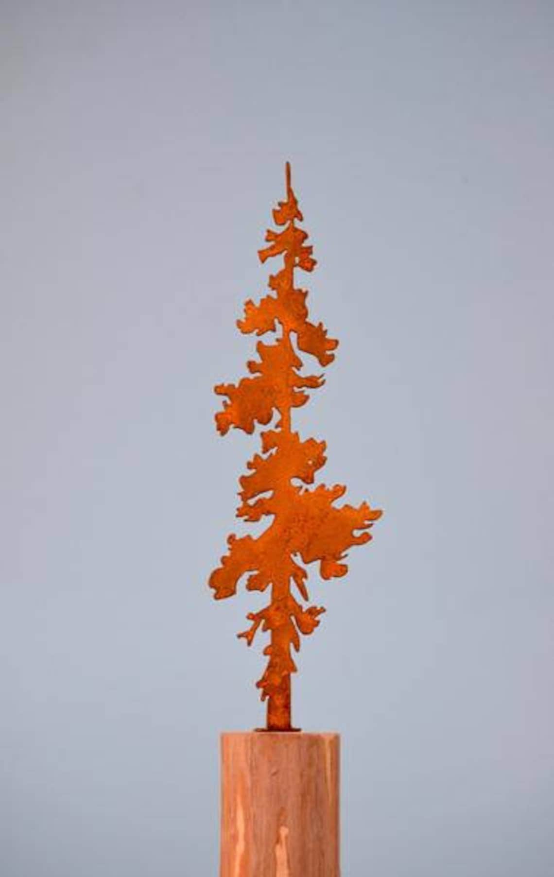 Pine Tree MEDIUM Evergreen Tree Art Forest Art Rustic Etsy