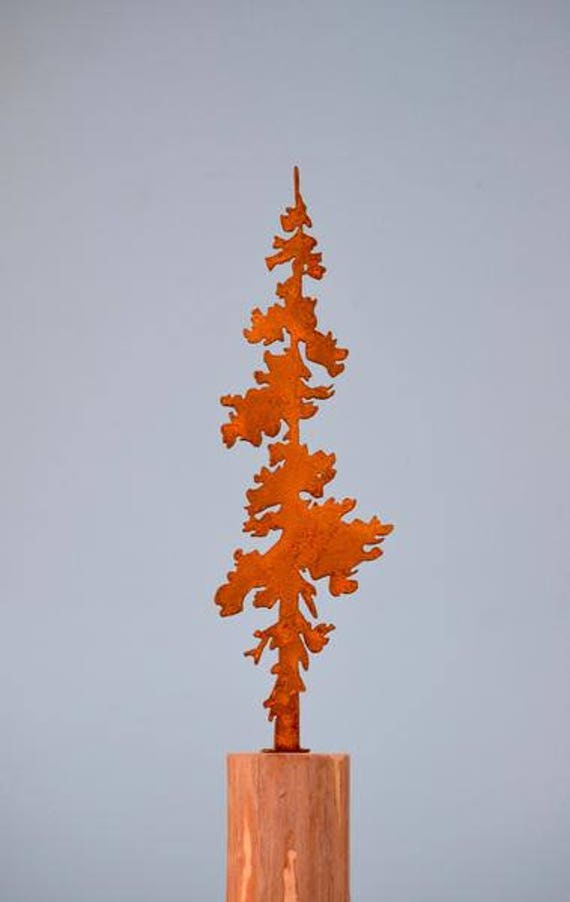 Pine Tree MEDIUM Evergreen Tree Art Forest Art Rustic Etsy